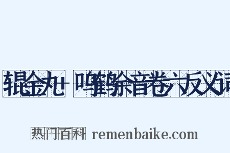 辊金丸+呜鹤余音卷六反义词是什么意思的图片
